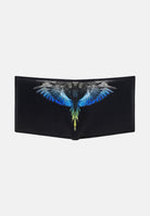MARCELO BURLON COUNTY OF MILAN Portafogli nero da uomo con stampa ali COMAS2603880895 . MARCELO BURLON COUNTY OF MILAN 