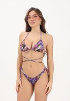 MARCELO BURLON COUNTY OF MILAN Bikini multicolore da donna con stampa tropicale COMAS2608180951 . MARCELO BURLON COUNTY OF MILAN 