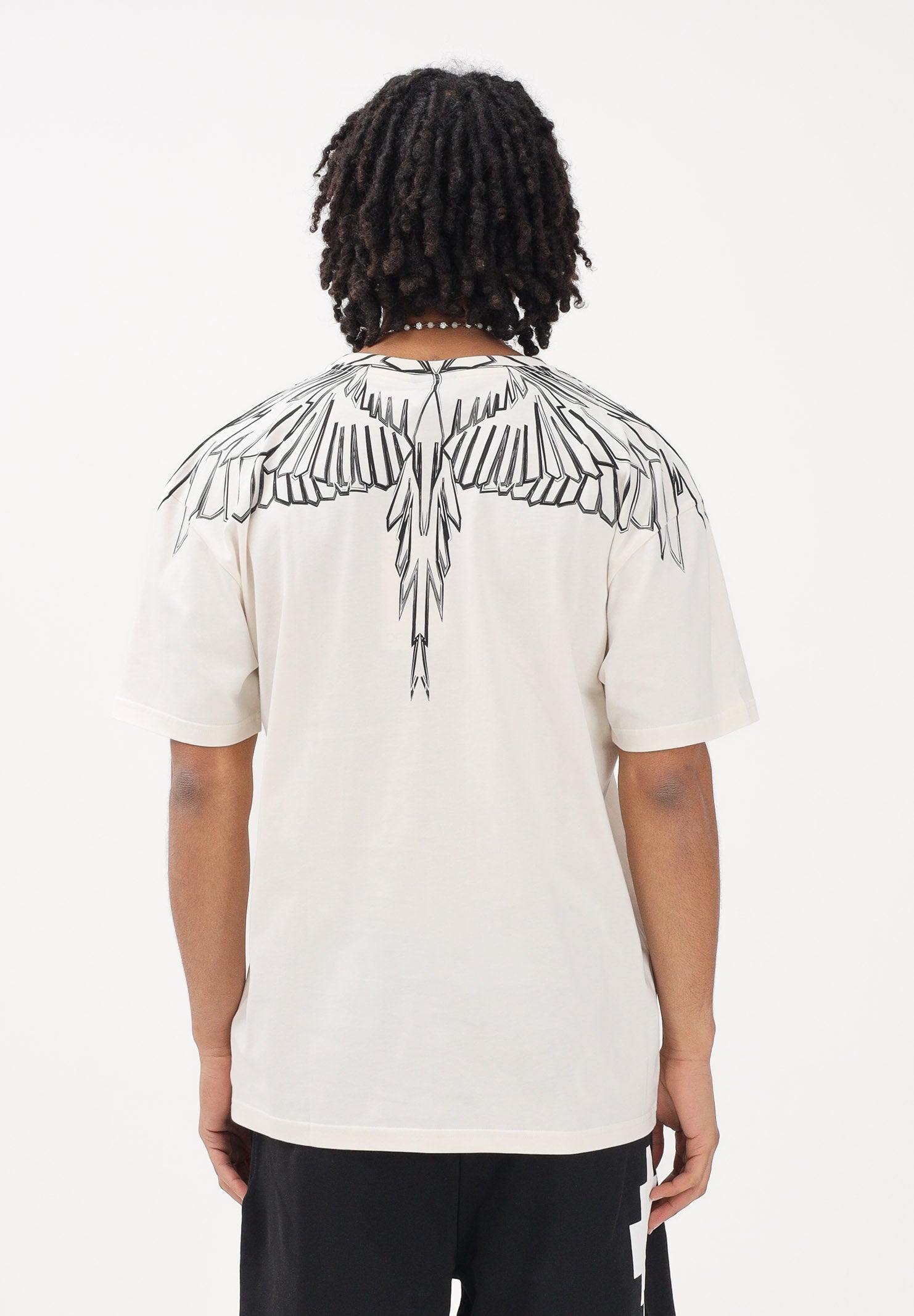 MARCELO BURLON COUNTY OF MILAN T-shirt a manica corta burro da uomo con stampa S6CMMATH010 412 MARCELO BURLON COUNTY OF MILAN 