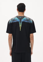 MARCELO BURLON COUNTY OF MILAN T-shirt a manica corta nera da uomo con stampa ali S6CMMATH022 110 MARCELO BURLON COUNTY OF MILAN 