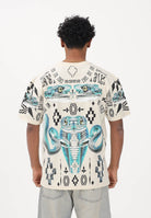 MARCELO BURLON COUNTY OF MILAN T-shirt a manica corta beige da uomo con stampa S6CMMATH037 412 MARCELO BURLON COUNTY OF MILAN 