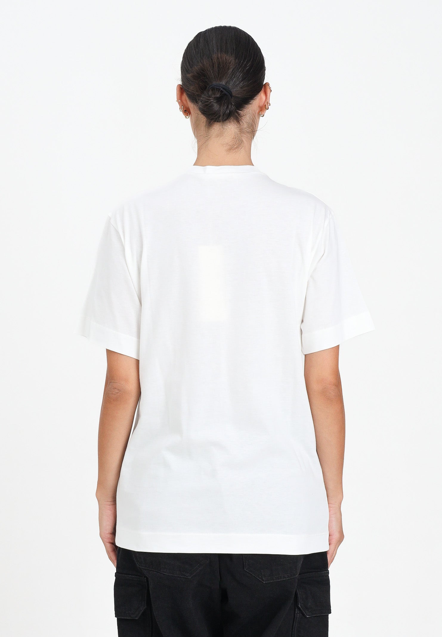 MARNI T-shirt a manica corta bianca per donna, ragazzi e bambini con logo istituzionale M002MVM00RF 0M114 MARNI 