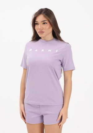 MARNI T-shirt a manica corta lilla per donna, ragazzi e bambini con logo M01601M00RF 0M612 MARNI 