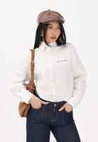 MARNI Camicia a manica lunga bianca per donna, ragazzi e bambini con logo M01628M00UW 0M114 MARNI 
