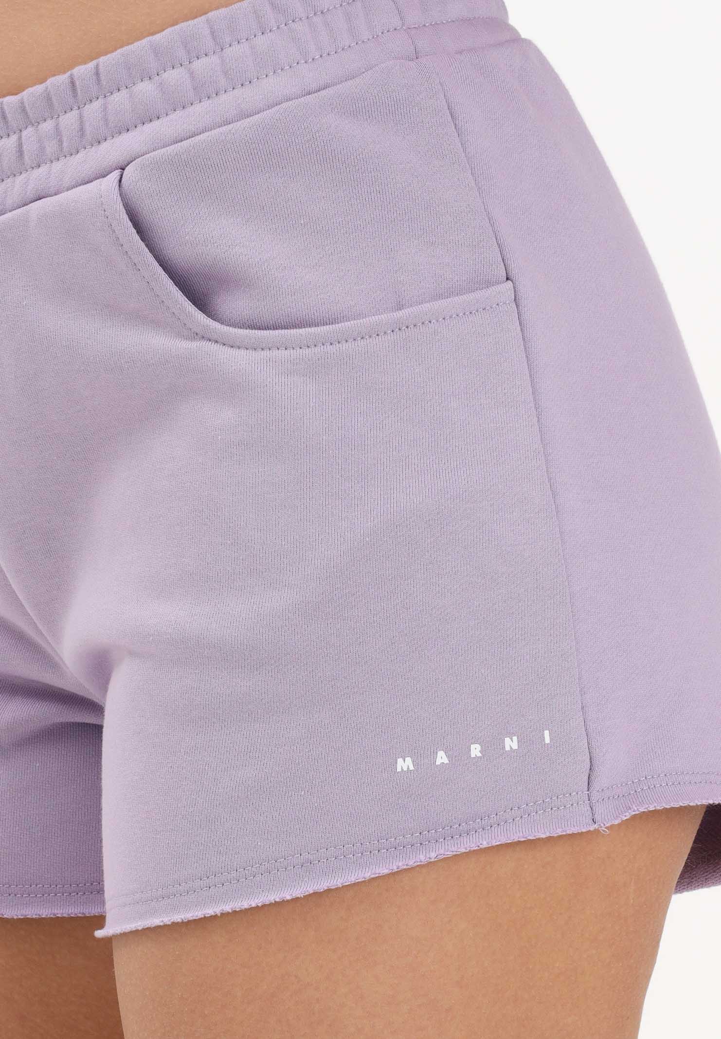 MARNI Shorts sportivo lilla per donna, ragazze e bambine con logo M01690M00V0 0M612 MARNI 