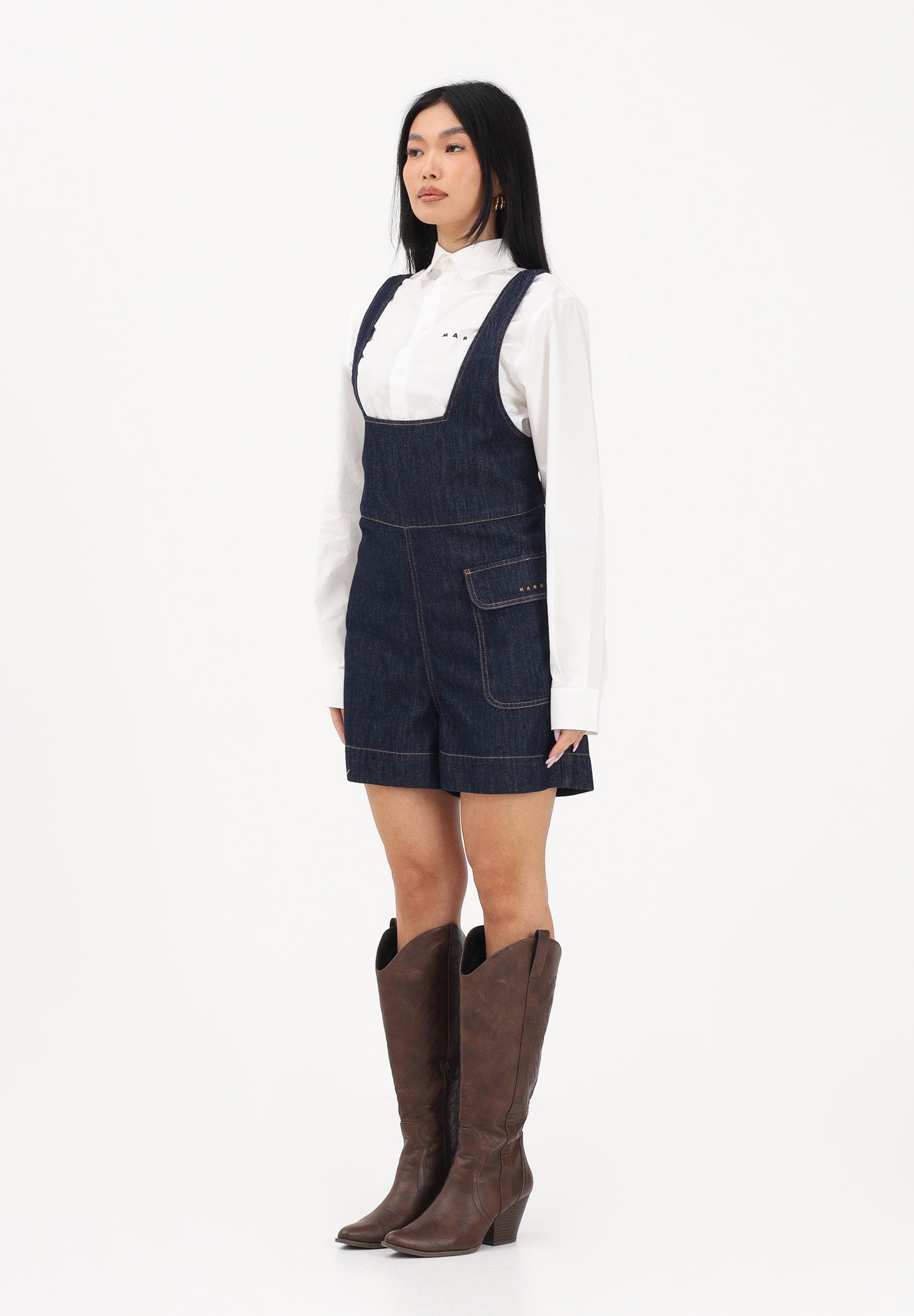 MARNI Salopette in denim blu per donna, ragazze e bambine M01732M00WG 0M01 MARNI 