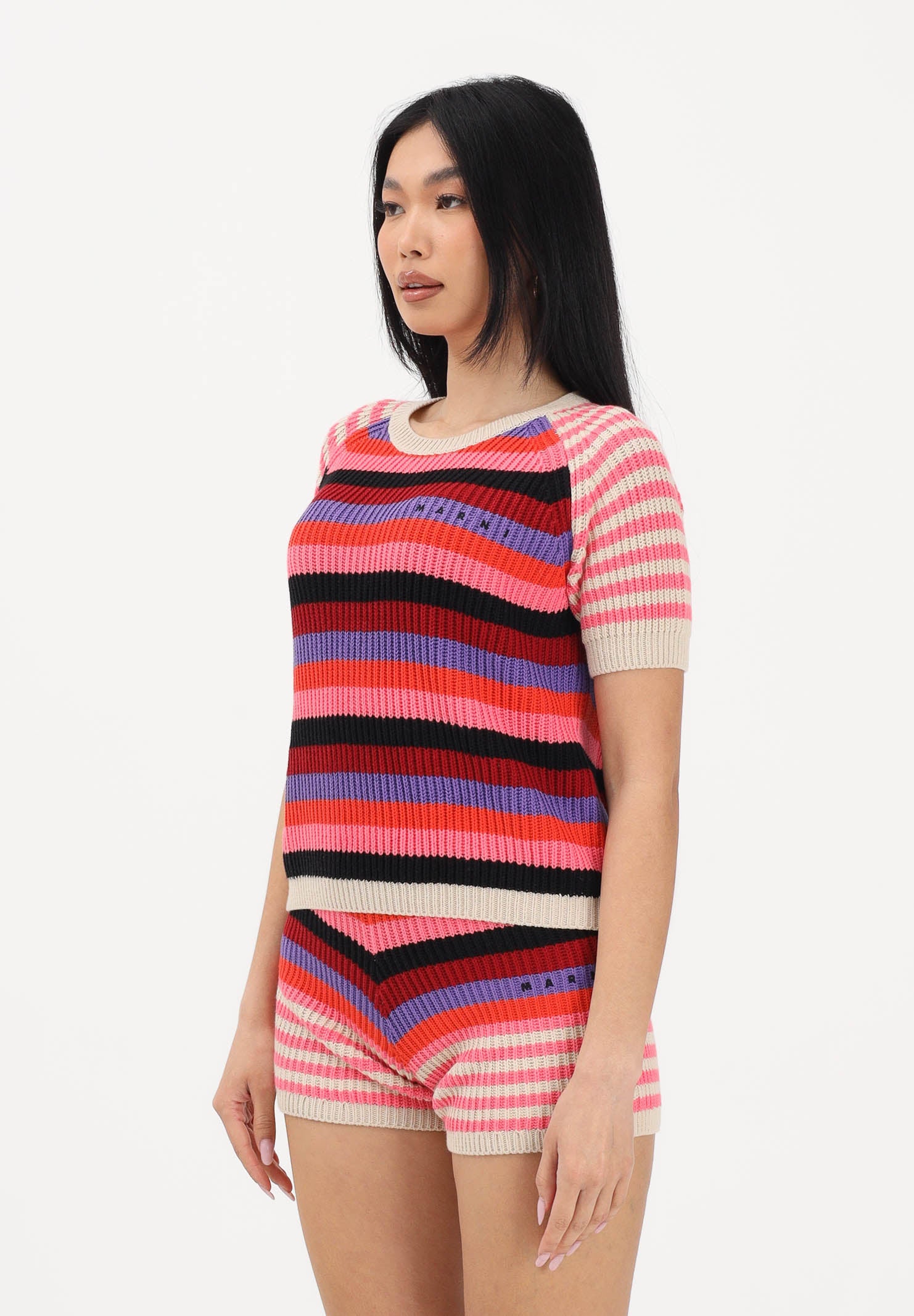 MARNI Maglia a manica corta multicolore per donna, ragazze e bambine M01739M00X1 0MC77 MARNI 