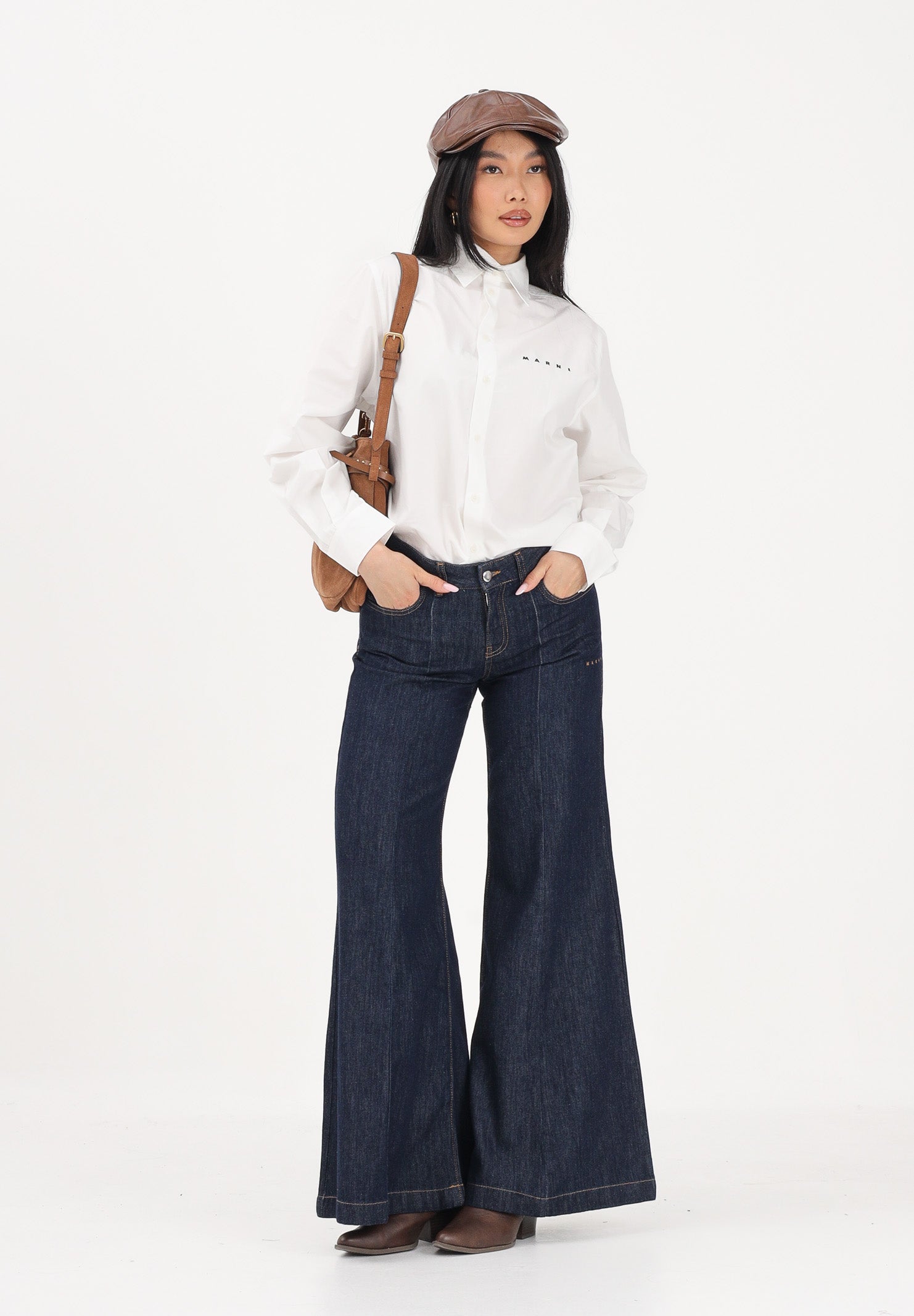 MARNI Jeans in denim blu per donna, ragazze e bambine M01808M00WG 0M01 MARNI 