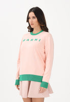 MARNI Maglioncino girocollo rosa per donna, ragazze e bambine con logo M01815M00X2 0M351 MARNI 