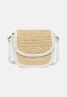 MARNI Borsa a tracolla Smile paglia e bianca da donna M01828M00WR 0M114 MARNI 