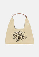 MARNI Borsa a mano Diamond beige e cuoio da donna con motivo floreale ricamato M01837M00TK 0M105 MARNI 
