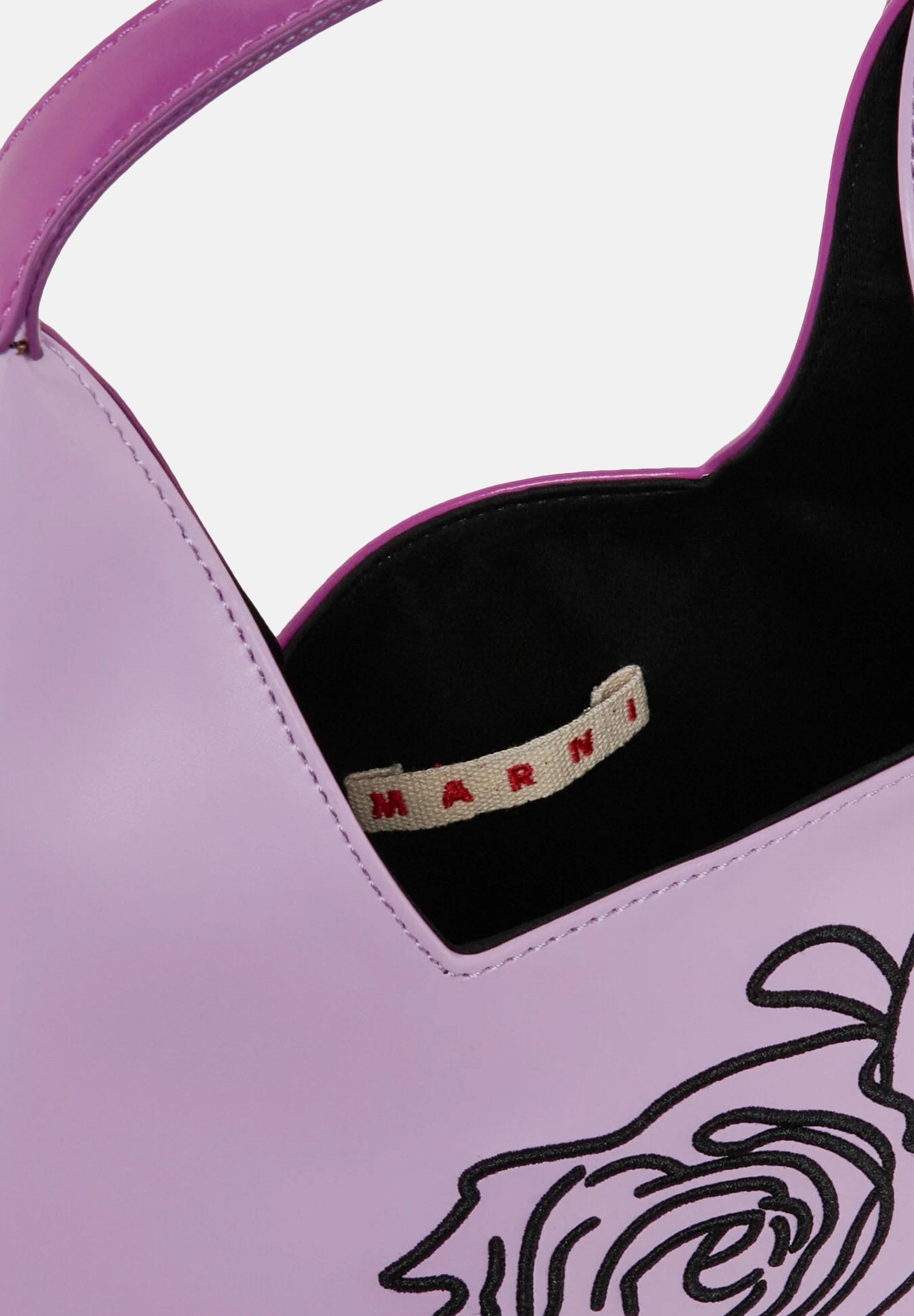 MARNI Borsa a mano Diamond lilla e viola da donna con motivo floreale ricamato M01837M00TK 0M612 MARNI 