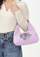MARNI Borsa a mano Diamond lilla e viola da donna con motivo floreale ricamato M01837M00TK 0M612 MARNI 