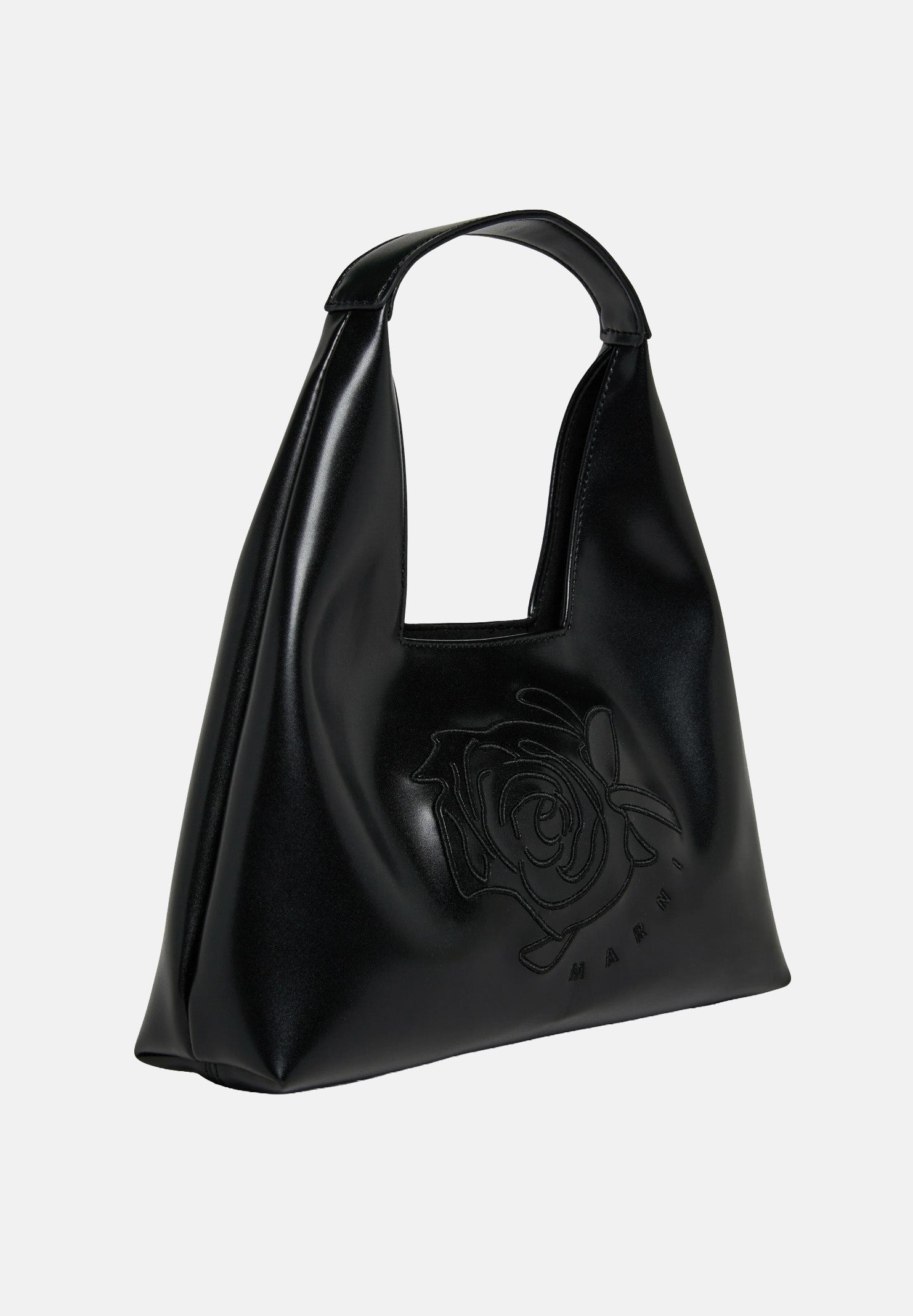 MARNI Borsa a mano Diamond nera da donna con motivo floreale ricamato M01837M00TK 0M900 MARNI 