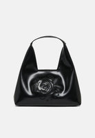 MARNI Borsa a mano Diamond nera da donna con motivo floreale ricamato M01837M00TK 0M900 MARNI 