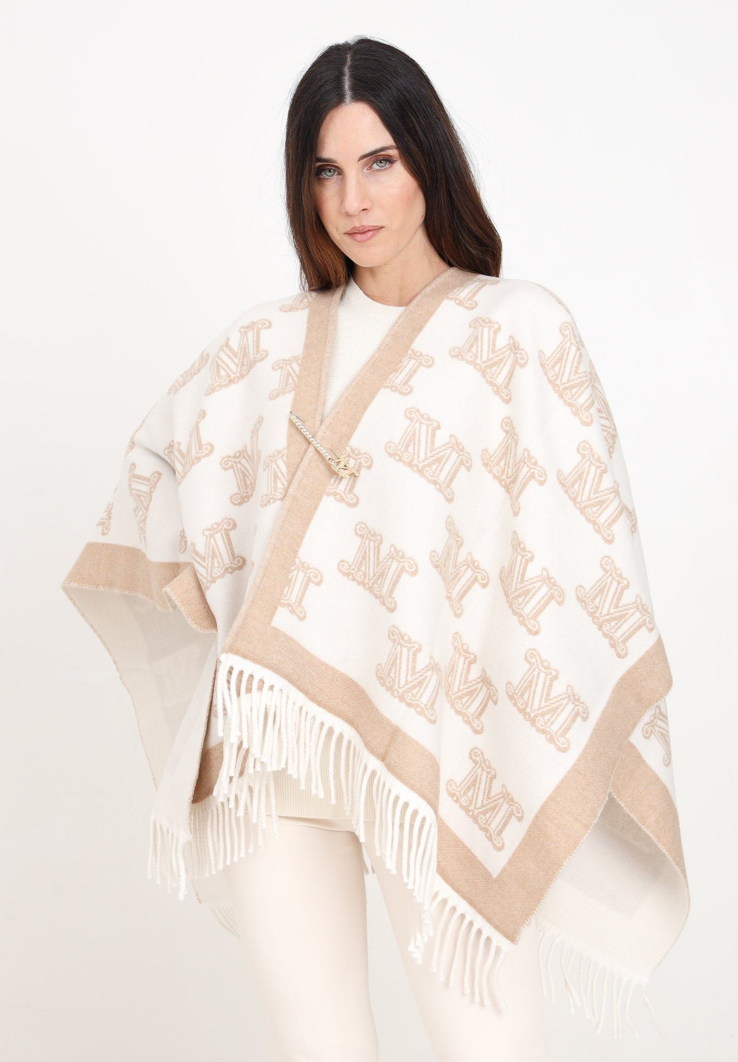 MAX MARA Mantella Frinestd avorio da donna 2426736011600 005 MAX MARA 