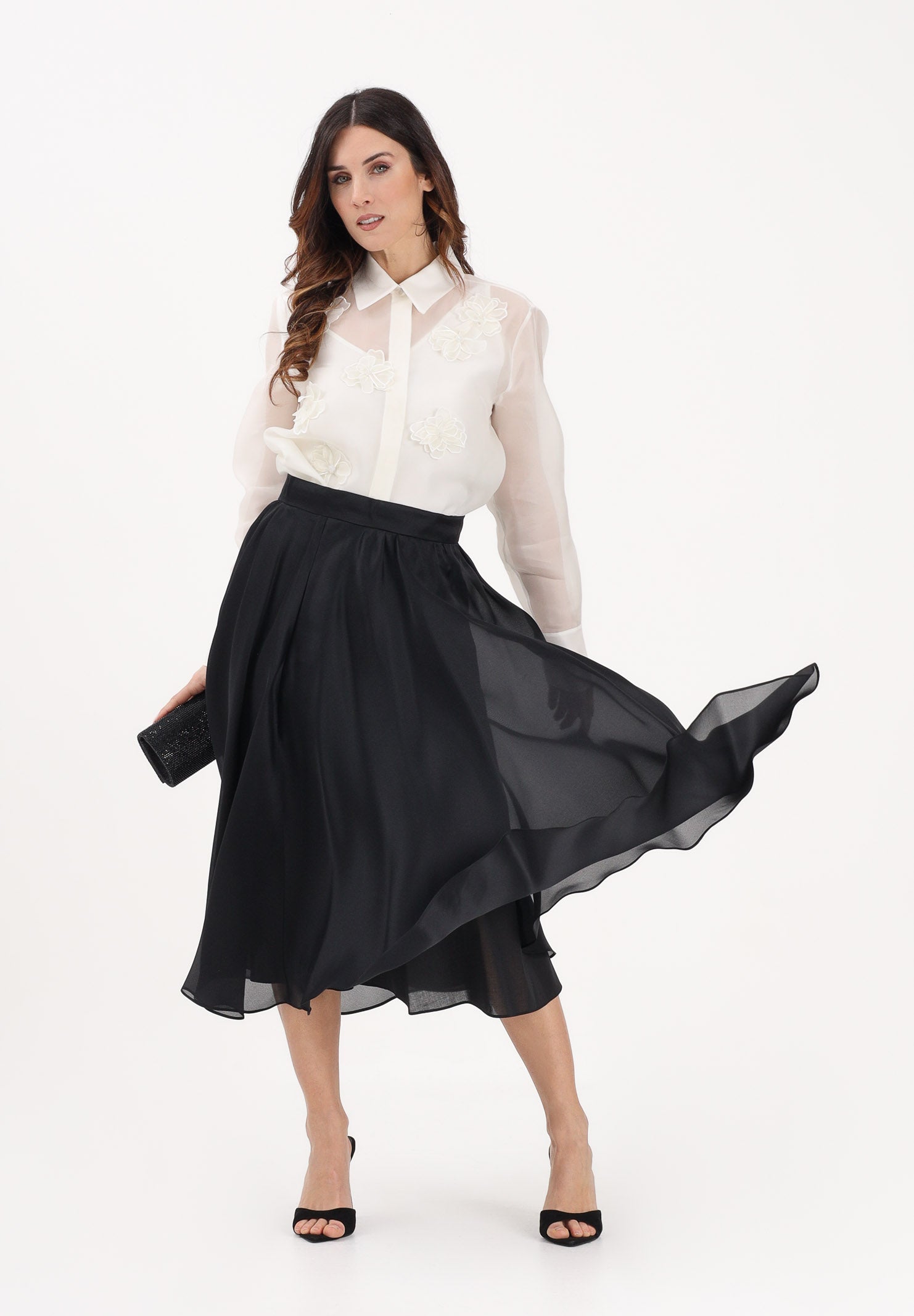 MAX MARA Gonna midi MSECALLE nera da donna 2616101023600 004 MAX MARA 
