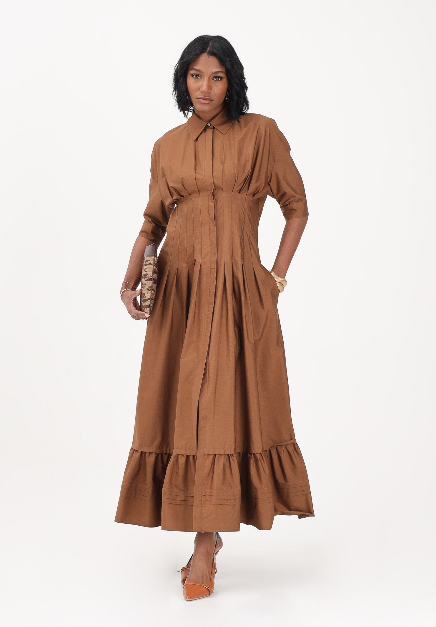 MAX MARA Abito midi CERA cammello da donna 2616221032600 070 MAX MARA 
