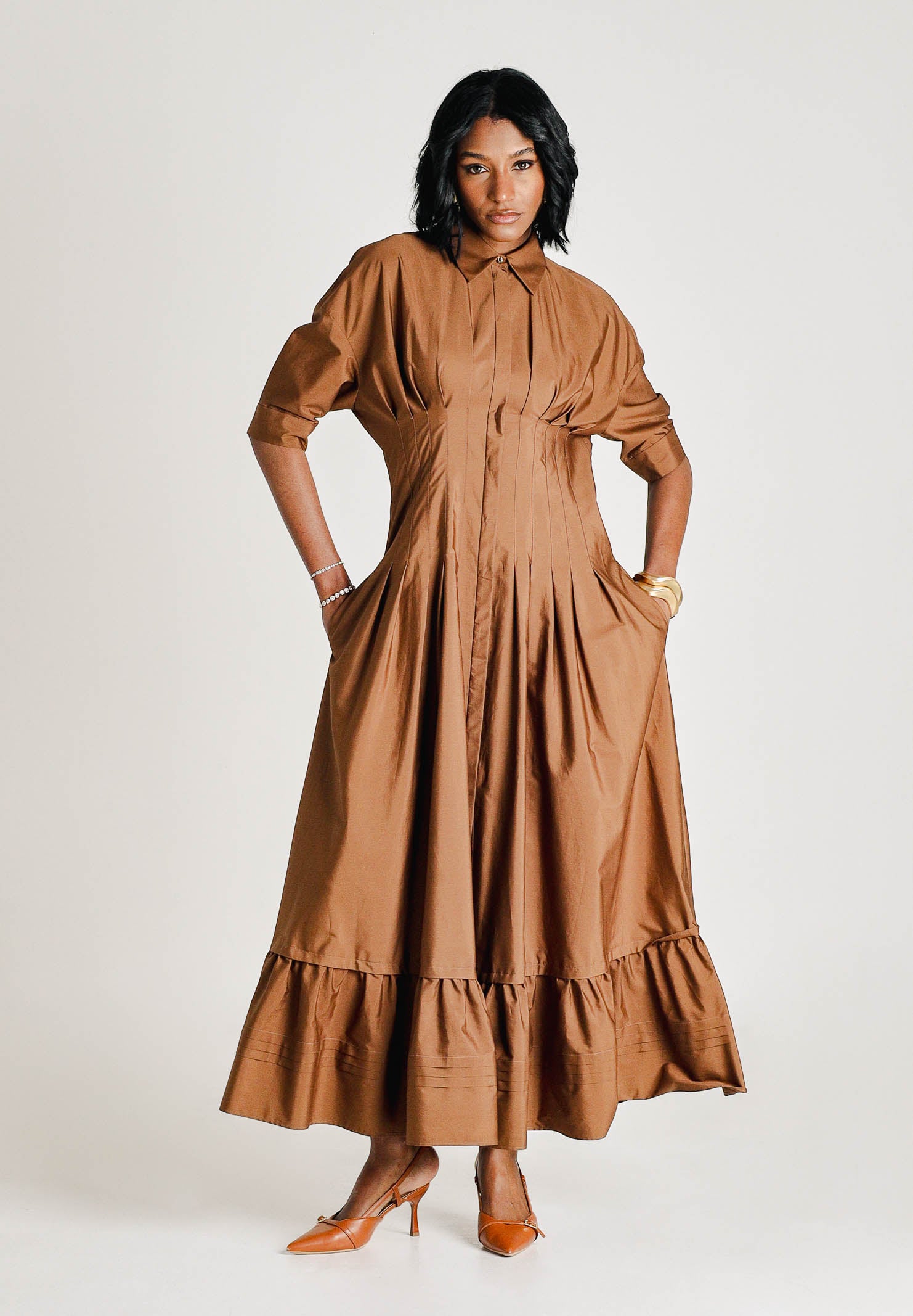 MAX MARA Abito midi CERA cammello da donna 2616221032600 070 MAX MARA 