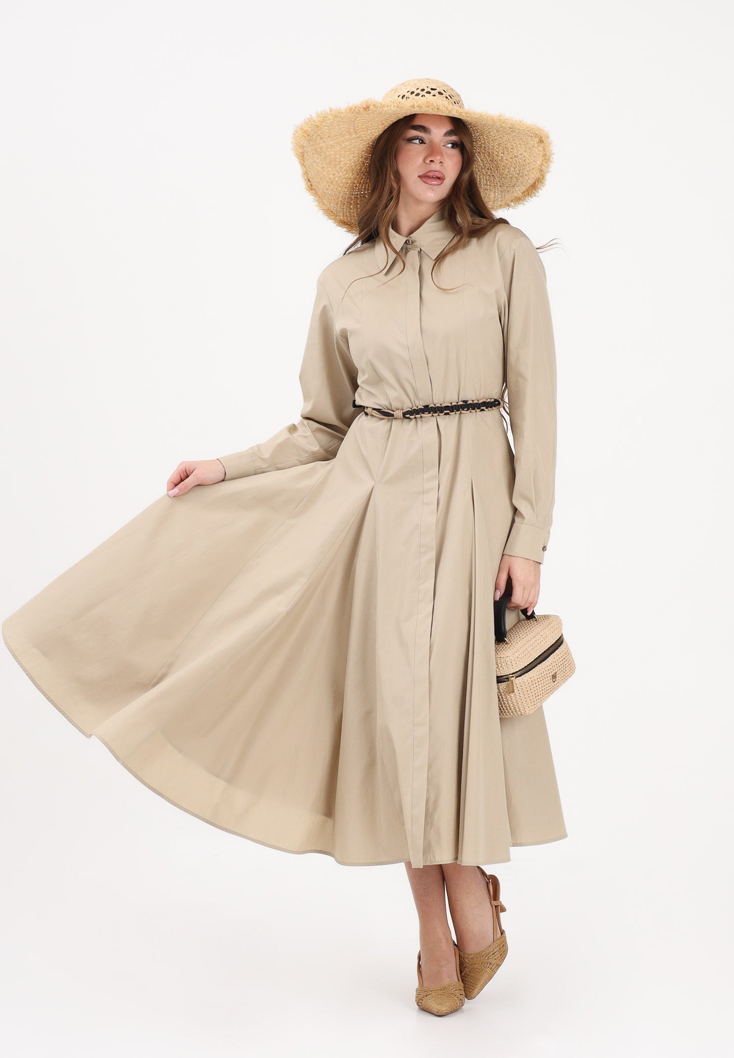 MAX MARA Abito midi MSTAFFETTO beige da donna 2616221062600 068 MAX MARA 