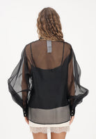 MAX MARA Camicia a manica lunga nera da donna con ricamo floreale 2616261014600 002 MAX MARA 