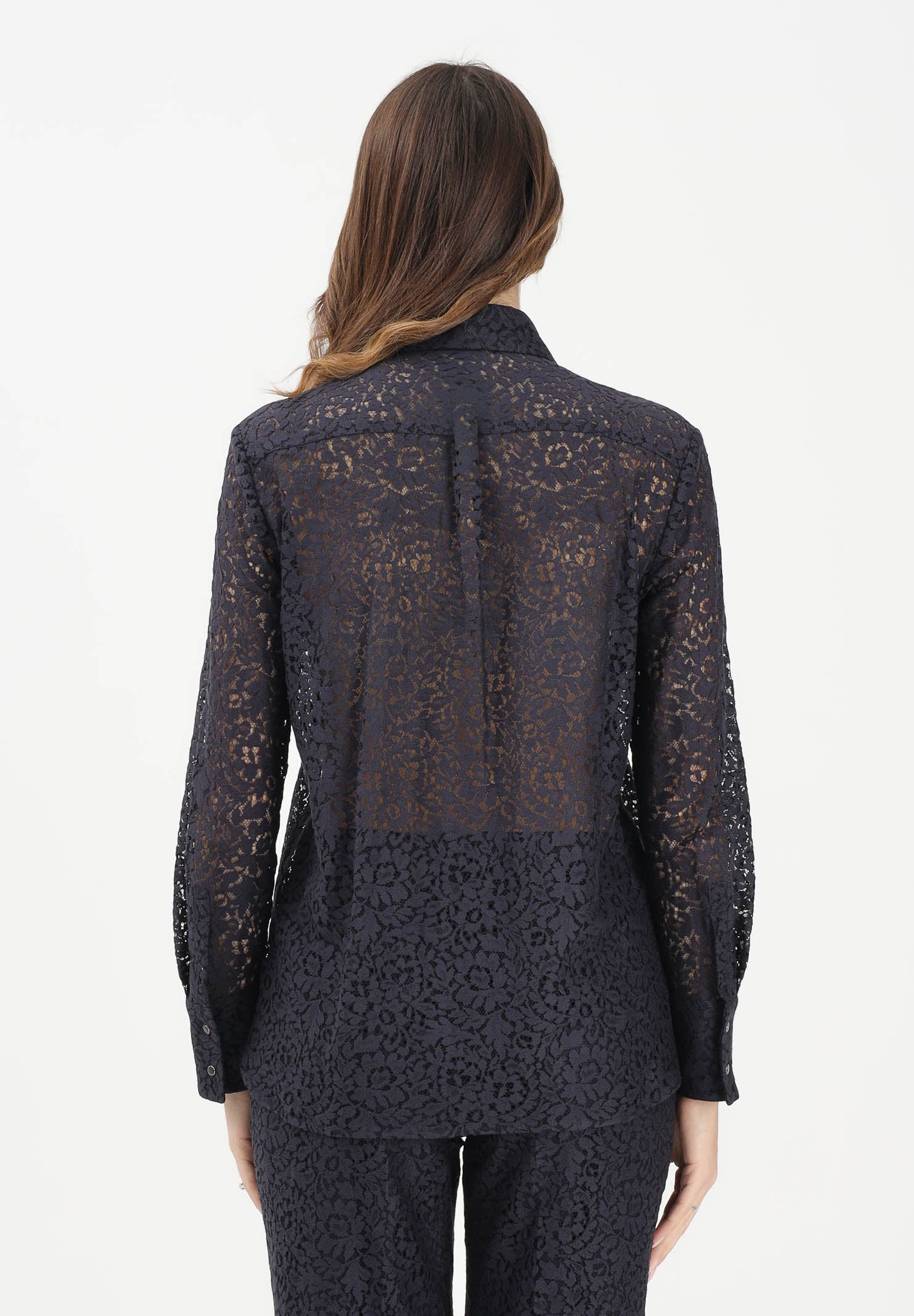 MAX MARA Camicia a manica lunga MSTGALA blu da donna realizzata in pizzo floreale 2616111021600 002 MAX MARA 