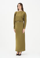 MAX MARA Abito lungo MSEPENTOLA verde kaki da donna 2616221043600 002 MAX MARA 