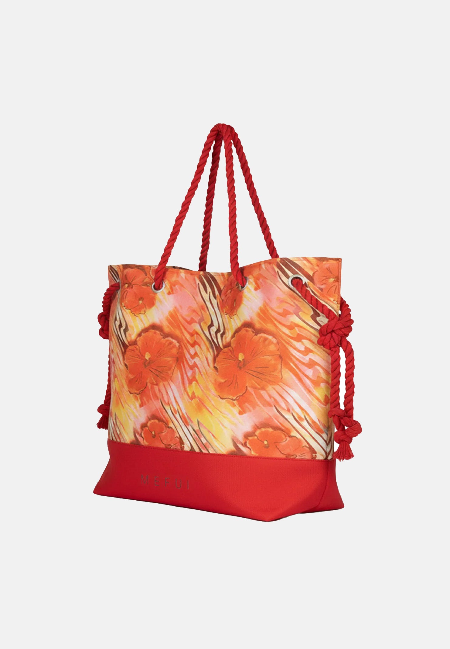 ME FUI Borsa mare arancione da donna con fantasia floreale MA26-SW0001X14 . ME FUI 