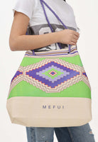 ME FUI Borsa mare multicolore da donna con stampa etnica MA26-SW0001X40 . ME FUI 