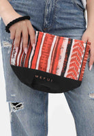 ME FUI Pochette multicolore da donna con motivo etnico MA26-SW0010X24 . ME FUI 