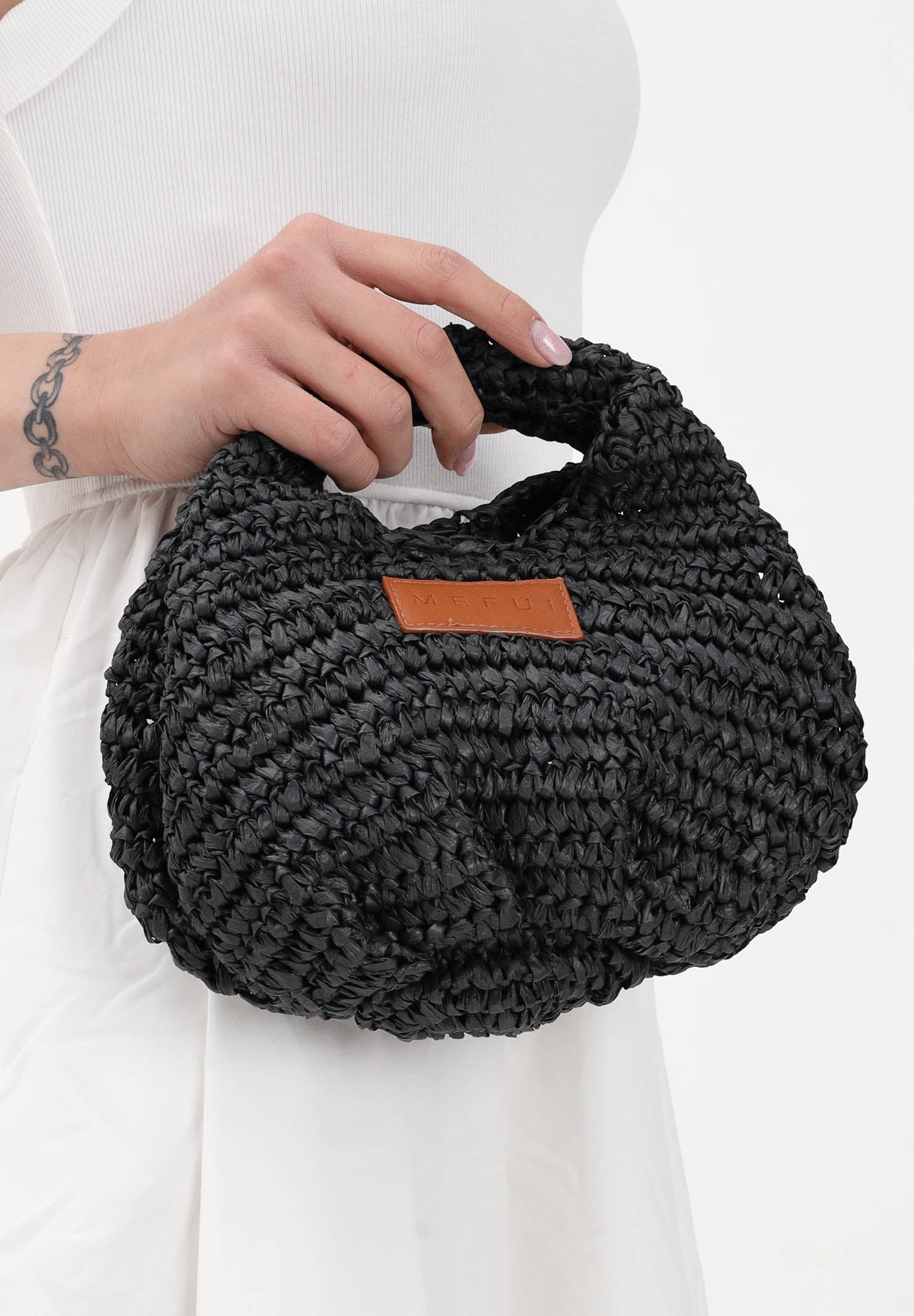 ME FUI Borsa a mano nera da donna MA26-SW0065BK . ME FUI 