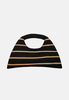 ME FUI Borsa a mano nera da donna con motivo a righe MA26-SW0110BK . ME FUI 