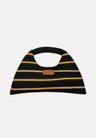 ME FUI Borsa a mano nera da donna con motivo a righe MA26-SW0110BK . ME FUI 
