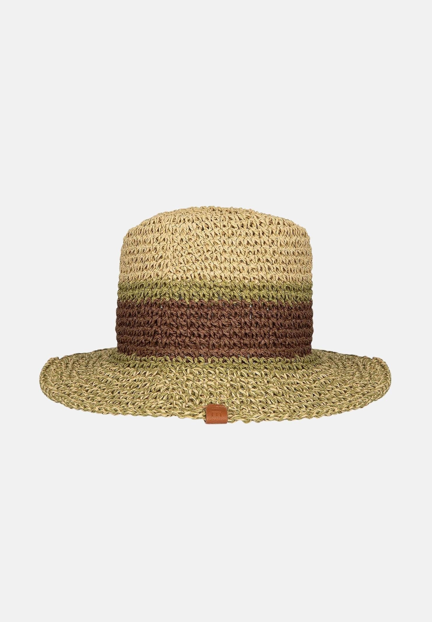 ME FUI Cappello in paglia beige, marrone e verde da donna MA26-SW0220BG . ME FUI 