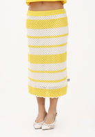 N21 Gonna midi bianca e gialla per donna, ragazze e bambine con motivo a righe N2109XN0488 0N215 N21 