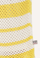 N21 Gonna midi bianca e gialla per donna, ragazze e bambine con motivo a righe N2109XN0488 0N215 N21 