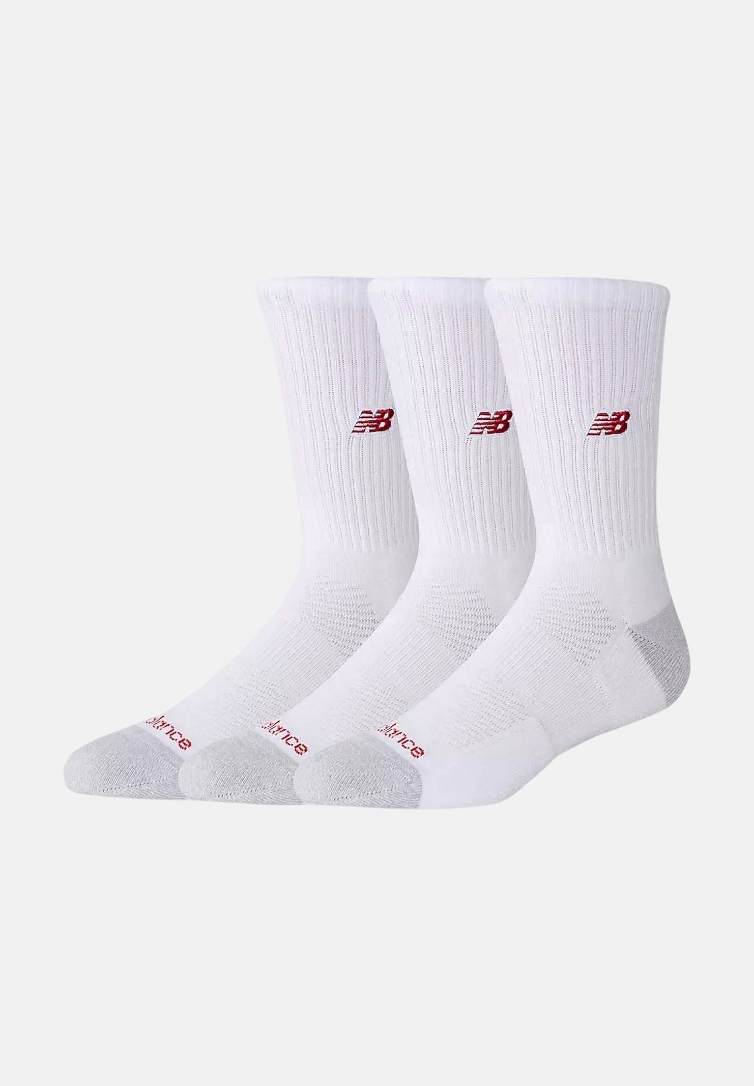 NEW BALANCE Calzini (3paia) Active Premium bianchi per uomo e donna AC98743WT . NEW BALANCE 