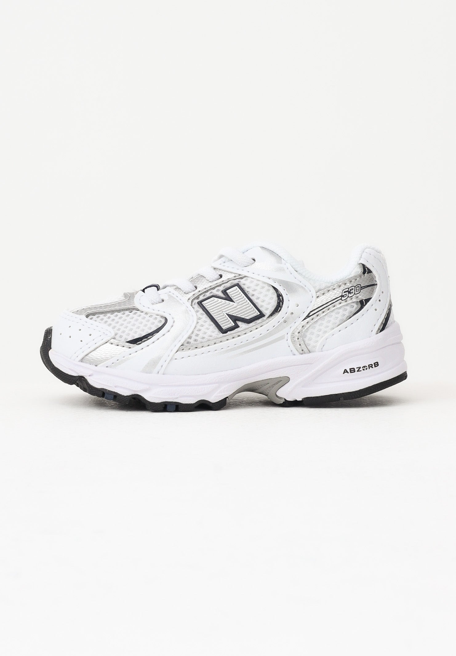 NEW BALANCE Sneakers 530 bianche e argento da neonato IZ530SB1 . NEW BALANCE 