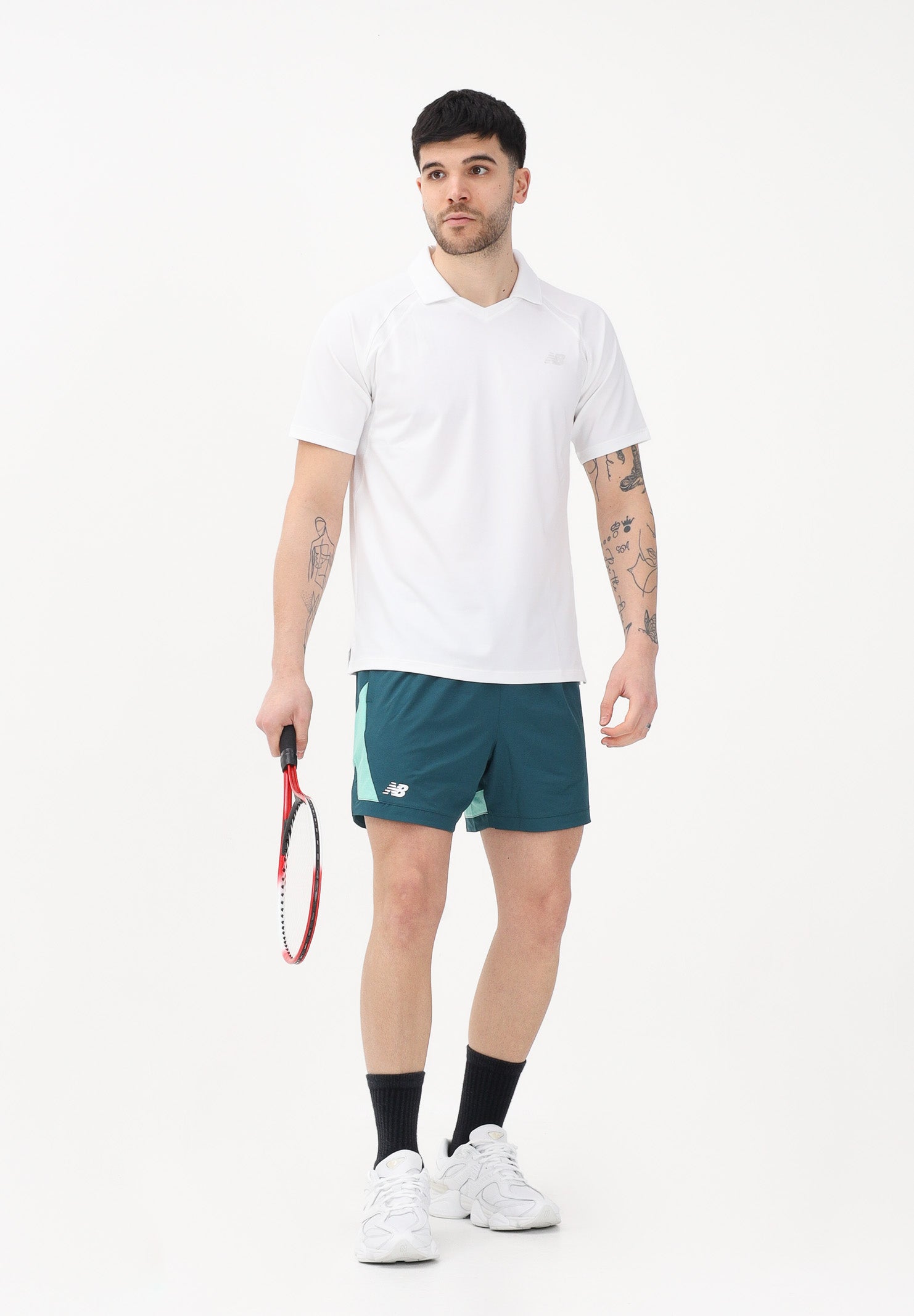 NEW BALANCE Shorts sportivo TOURNAMENT NOVELTY verde da uomo MB6120HXAAV . NEW BALANCE 