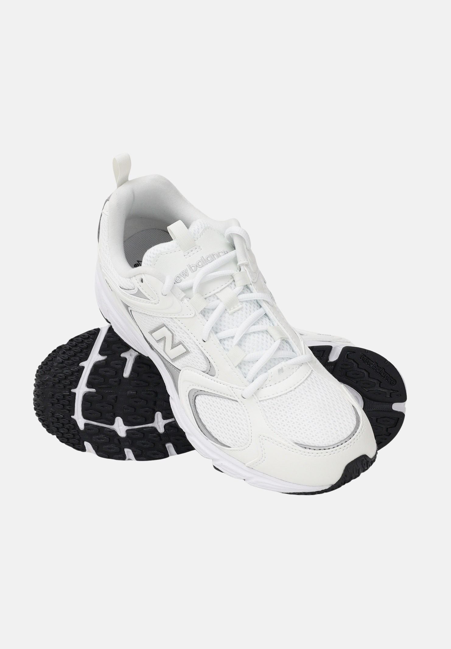 NEW BALANCE Sneakers 408 bianche e argento da uomo ML408W . NEW BALANCE 