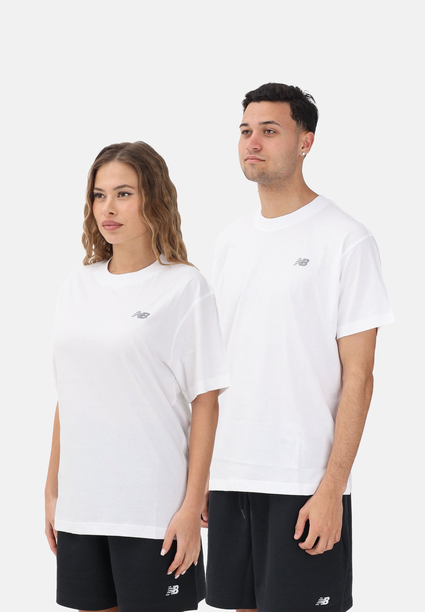NEW BALANCE T-shirt a manica corta Sport Essentials bianca per uomo e donna MT41509WT . NEW BALANCE 