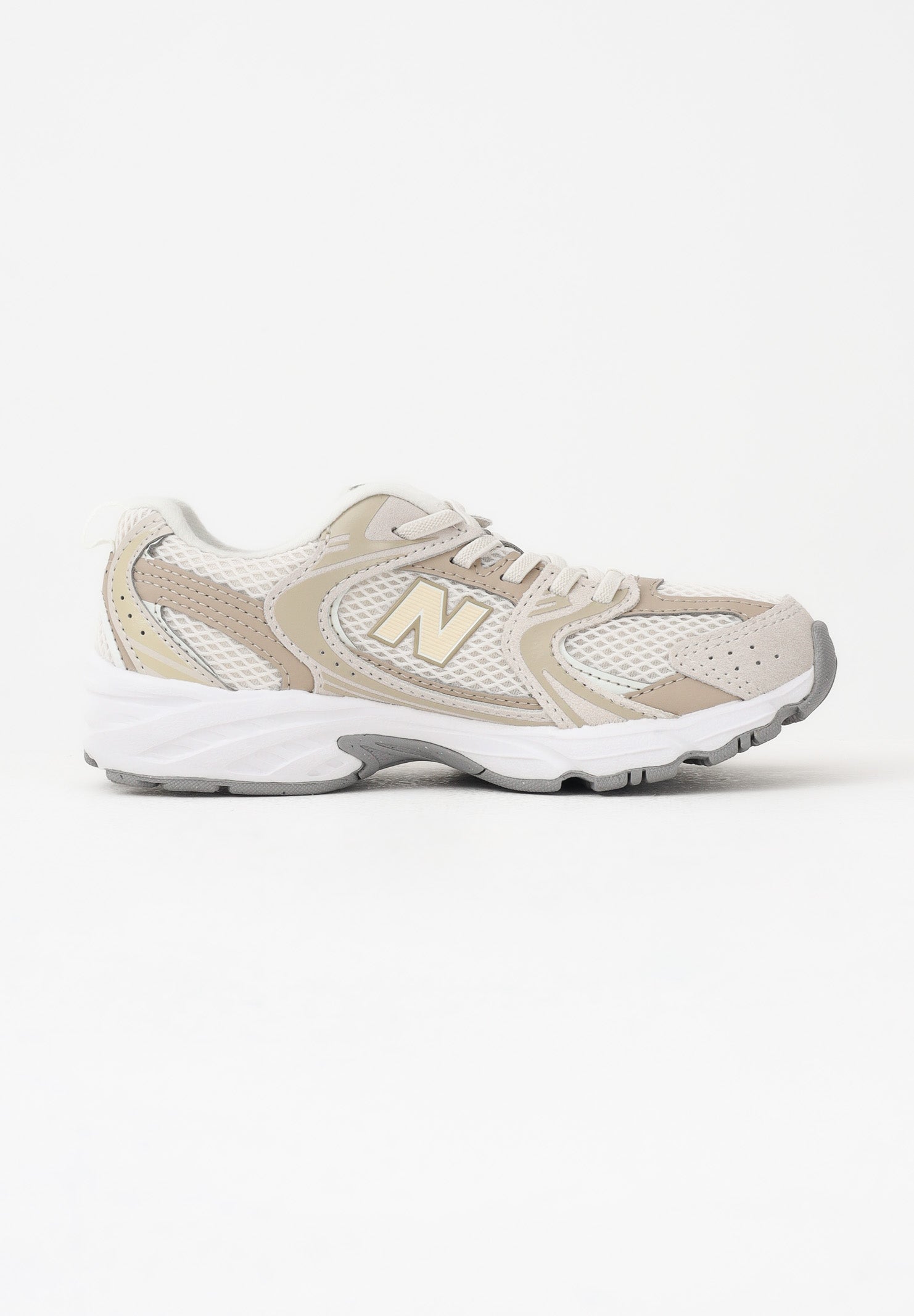NEW BALANCE Sneakers 530 Bungee Lace panna e beige per bambino e bambina P5305C7 . NEW BALANCE 