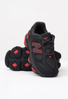 NEW BALANCE Sneakers 9060 Lace nere e rosse per bambino e bambina PC9060JR . NEW BALANCE 