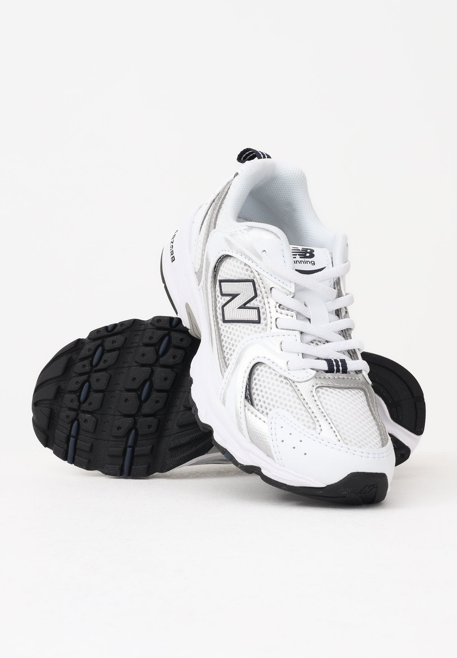 NEW BALANCE Sneakers 530 Bungee bianche per bambino e bambina PZ530SB1 . NEW BALANCE 
