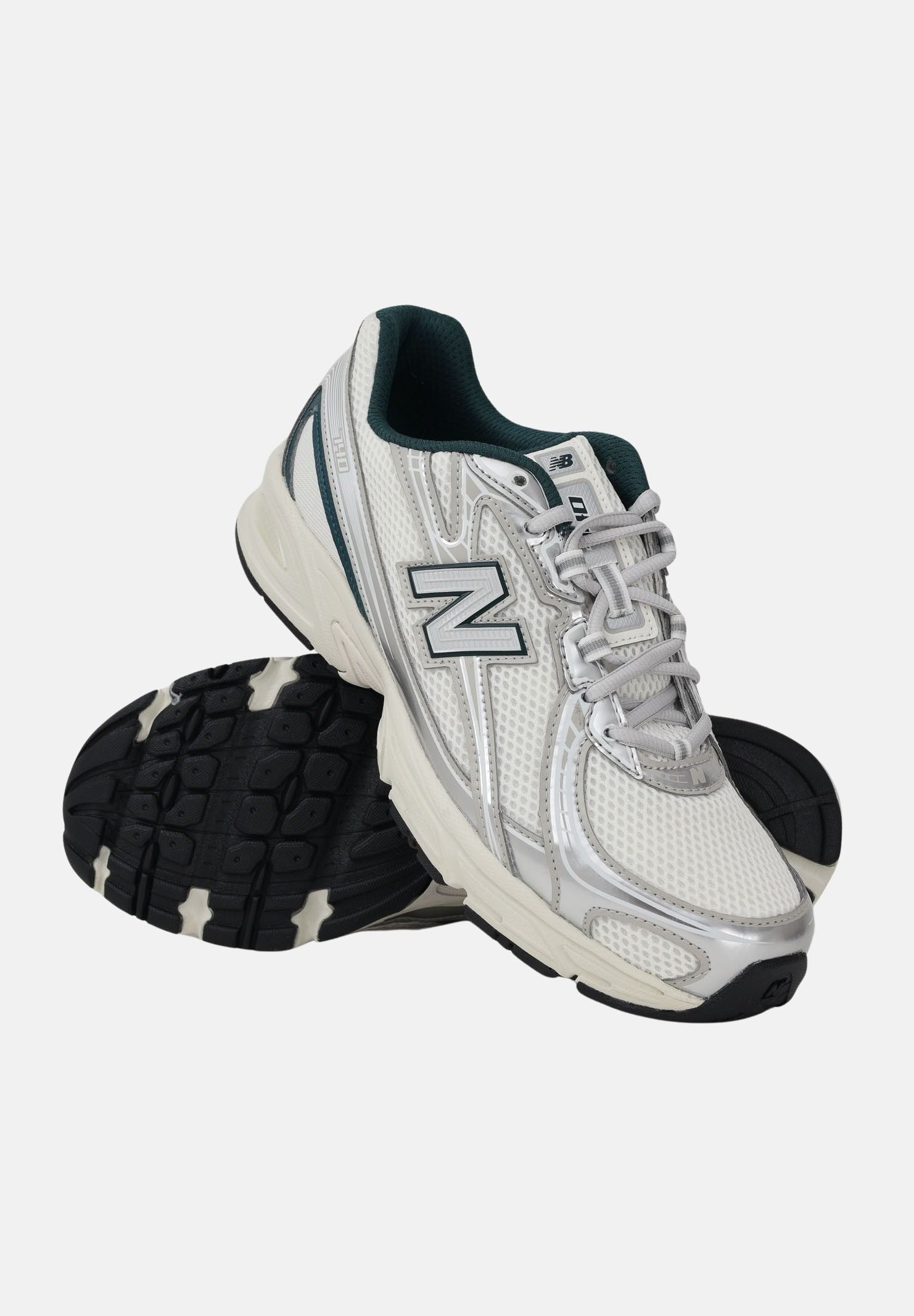 NEW BALANCE Sneakers 740 bianche, argento e verdi da uomo U7402EL . NEW BALANCE 