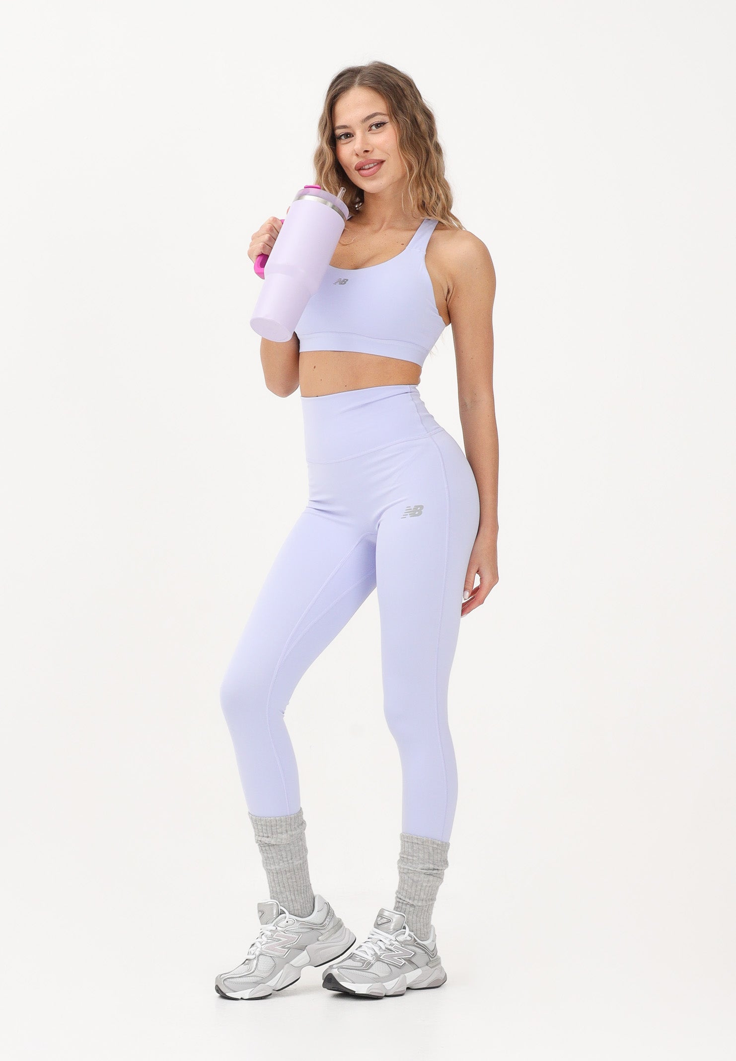 NEW BALANCE Leggings sportivo Essential lilla da donna WB6181AYDYK . NEW BALANCE 