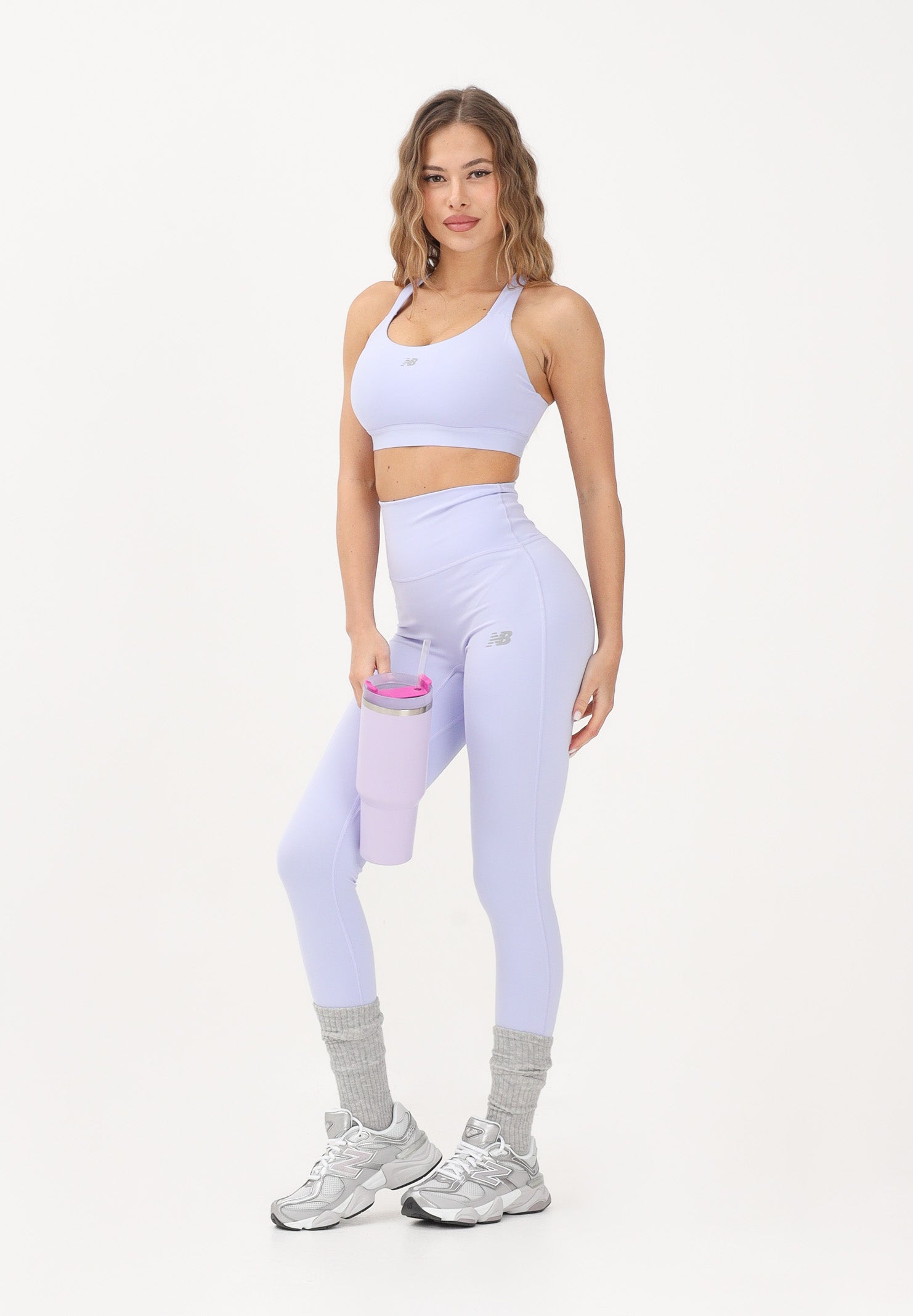 NEW BALANCE Leggings sportivo Essential lilla da donna WB6181AYDYK . NEW BALANCE 