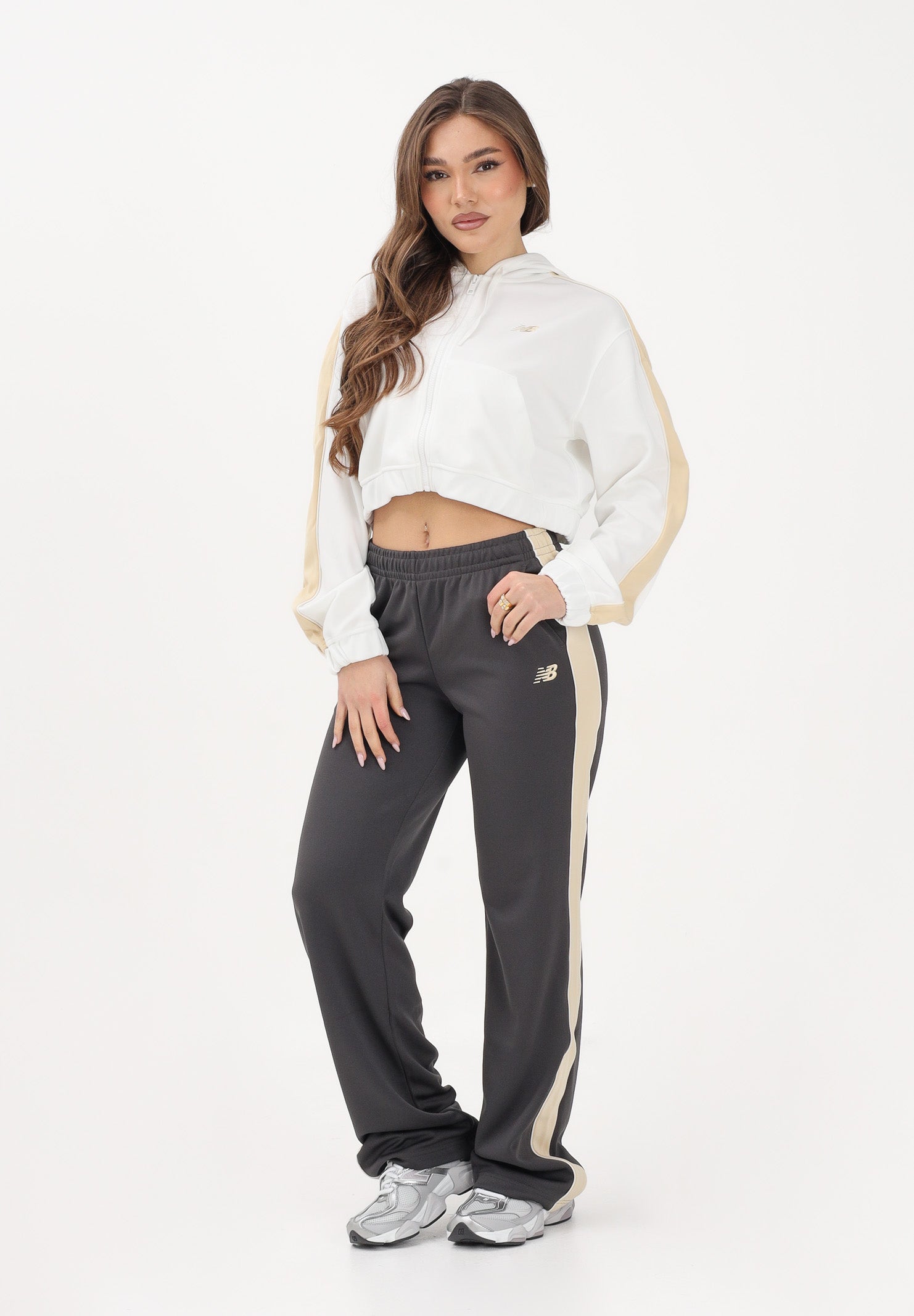 NEW BALANCE Pantalone sportivo Interlock grigio da donna WB61Q2R4ABR . NEW BALANCE 
