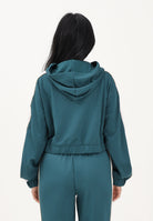 NEW BALANCE Felpa con zip Interlock verde da donna WJ61B759AAV . NEW BALANCE 