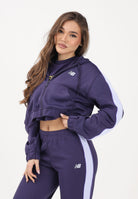 NEW BALANCE Felpa con zip Interlock viola da donna WJ61B759BOY . NEW BALANCE 